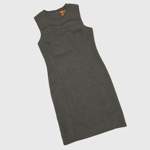 Tory Burch Grey Sleeveless Sheath Dress sz 10